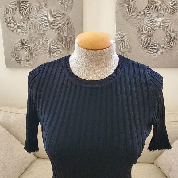 NEW! INC Rib Knit Sparkle Trim Sweater size Small - Picture 3 of 12